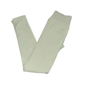 Nux High Waist Ribbed Seamless Workout Leggings Sz Small Womens Green Activewear